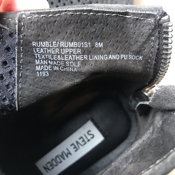 Steve Madden Rumble Perforated Booties Gray Size 8 - Picture 4 of 6